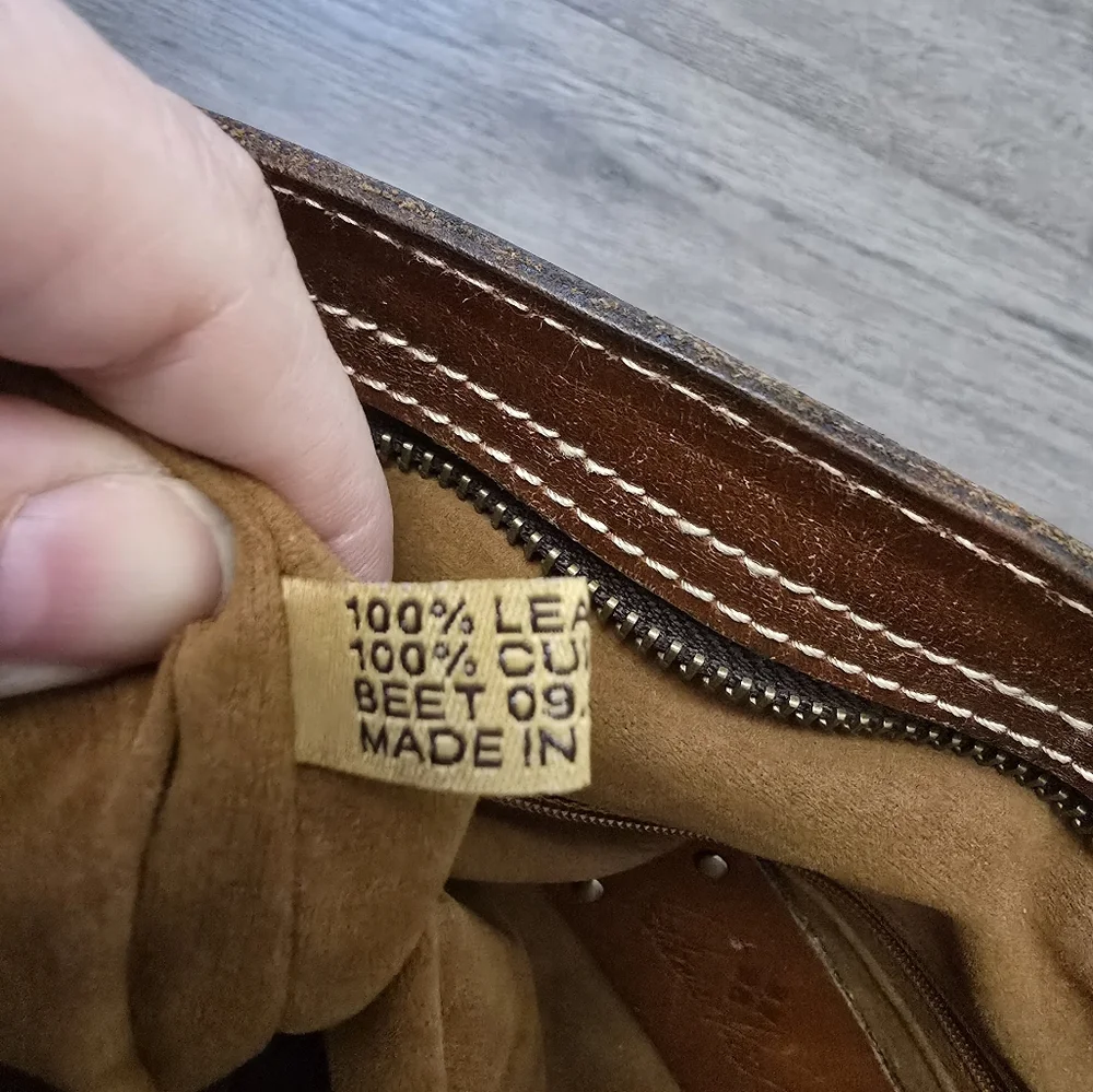 Patricia Nash Leather Shoulder Bag Brown Western  Boho - Picture 13 of 15